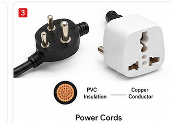 3 Pin Moulded Power Cords (Up to 6/16 Amps & 240 V) - Image 2