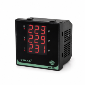 Three Phase Volt Indicator AC, ( 30 - 500 V AC P-P / 30 - 300 V AC P-N ) - 96 X 96 X 55 mm (0.56" Display) / Cat VVM - 9603