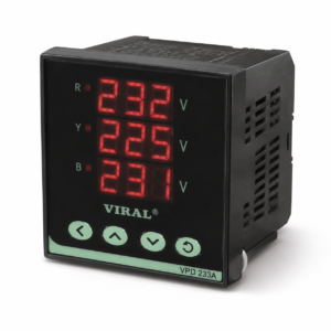 Three Phase Volt Controller AC ( 30 - 500 V AC P-P / 30 - 300 V AC P-N ) - 96 X 96 X 55 mm (0.56" Display) / Cat VVC - 9603