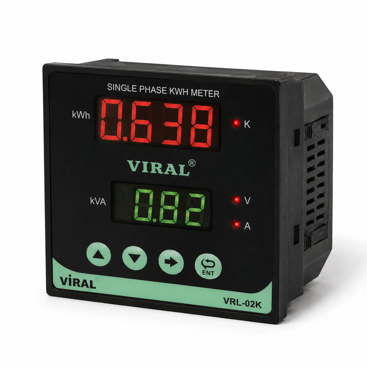 Ampere Hour Meter - 96 X 96 X 55 mm (0.56" & 0.39" Display) / Cat VAH - 9602