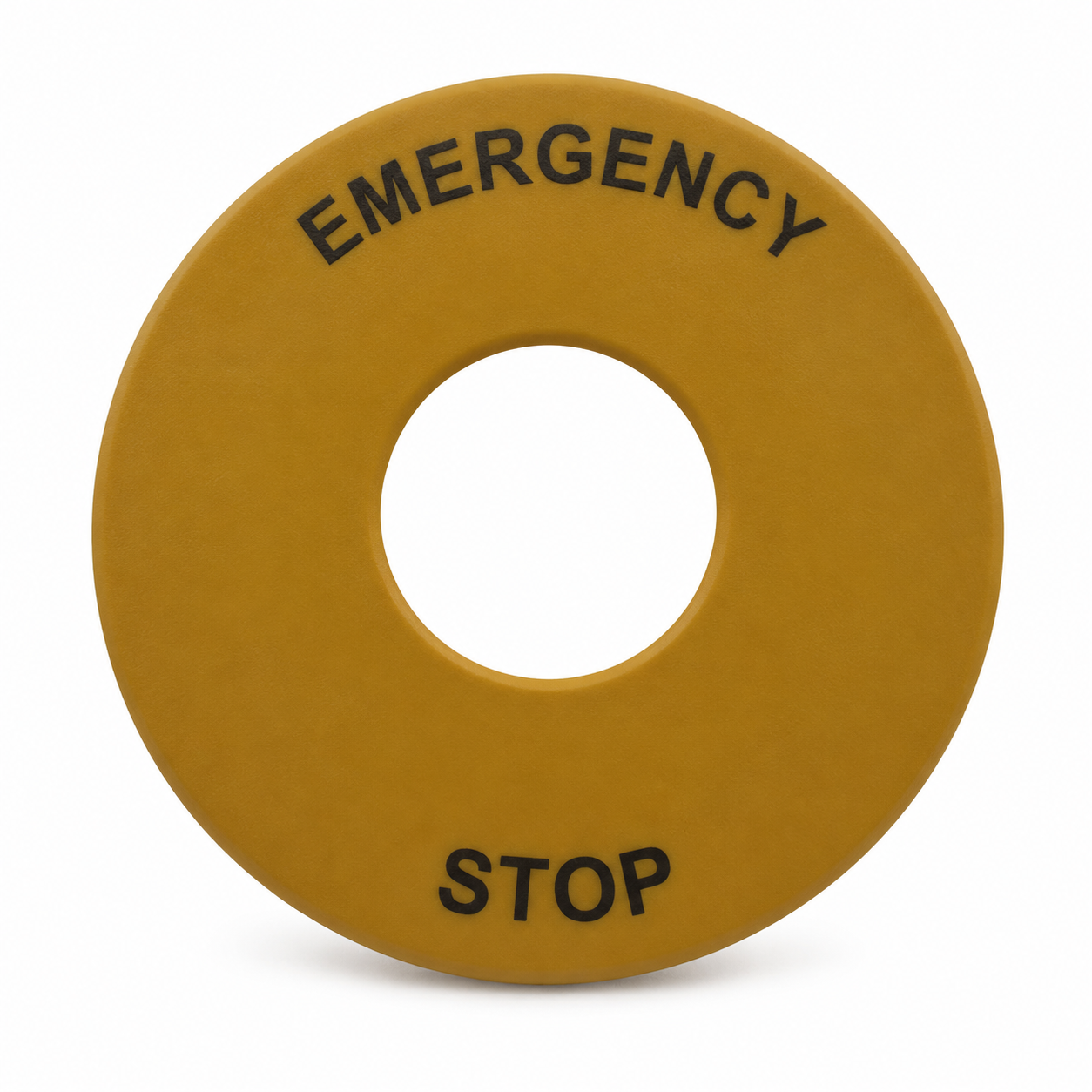 Panel Lock Legend Plates - EMERGENCY STOP / Cat VLA - 22.5