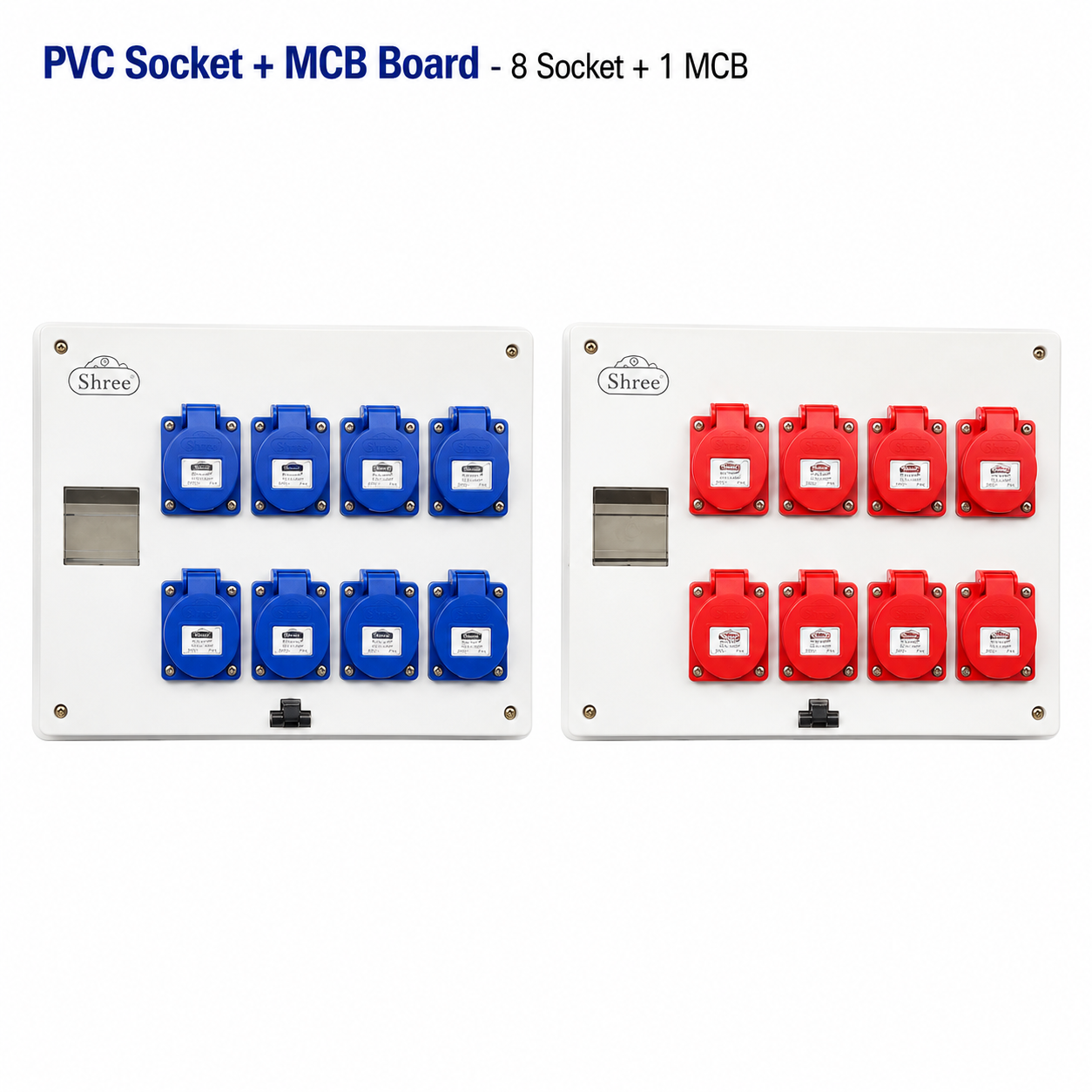 PVC 8 Socket + 1 MCB Board