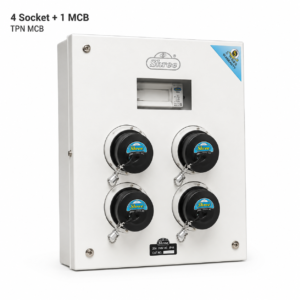 4 Socket + 1 MCB Board - TPN MCB