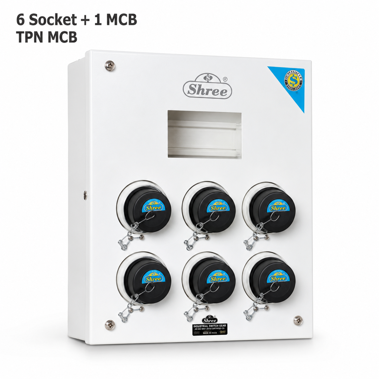 6 Socket + 1 MCB Board - TPN MCB
