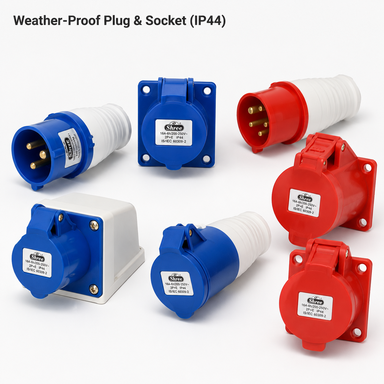 Weather-Proof Plug & Socket 16A x 5Pin (IP44)